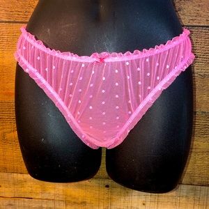 Xhilaration pink sheer dot vintage Y2K panties